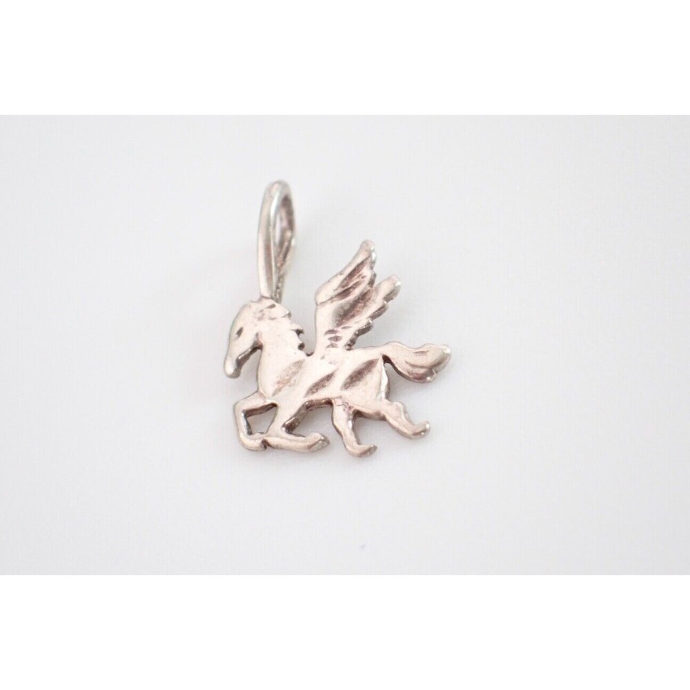 Sterling Silver Pegasus .925 Signed SF Charm Smaller Than a Dime .38 grams
